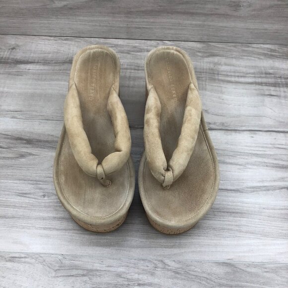 Veronica Beard Pink and Tan Wedge Sandals - Picture 10 of 12